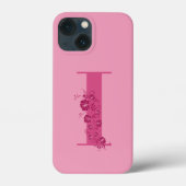 Monogram Floral Letter I iPhone Case (Achterkant)