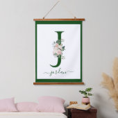 Monogram Floral Letter J Hangend Wandkleed (Slaapkamer)