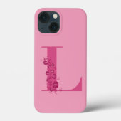 Monogram Floral Letter L iPhone Case (Achterkant)