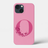 Monogram Floral Letter o iPhone Case (Achterkant)