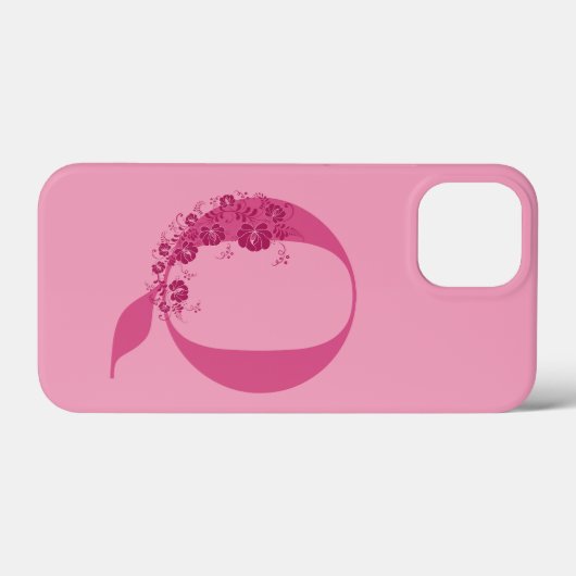 Monogram Floral Letter Q iPhone Case (Achterkant (horizontaal))