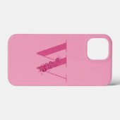 Monogram Floral Letter W iPhone Case (Achterkant (horizontaal))