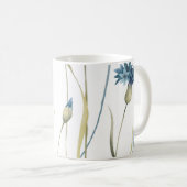 Monogram Floral Light Blue Gold op White Koffiemok (Voorkant rechts)