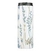 Monogram Floral Light Blue White Thermosbeker (Achterkant)