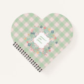 Monogram Floral Lijst | Spring Green Buffalo Play Notitieboek (Voorkant)