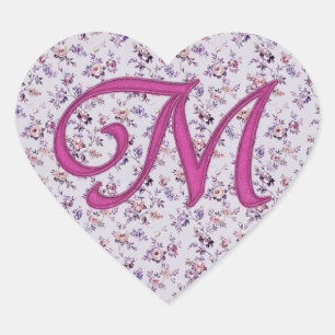 Monogram Floral  M Hart Sticker