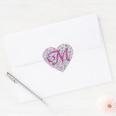 Monogram Floral  M Hart Sticker (Envelop)