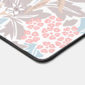 Monogram Floral Modern  Patroon Beige Roze Bureaumat (Hoek)