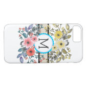 Monogram  Floral Modern Plain White #15 Case-Mate iPhone Case (Achterkant (Horizontaal))