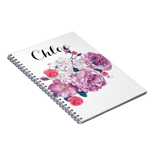 Monogram floral notitieboek (Rechterzijde)