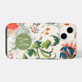 Monogram Floral Ontwerp iPhone Hoesje (Achterkant horizontaal)