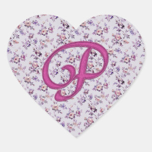 Monogram Floral  P Hart Sticker