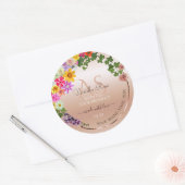 Monogram Floral Pastel Pink Rose Product Labels (Envelop)