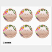 Monogram Floral Pastel Pink Rose Product Labels (Vel)
