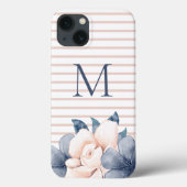 Monogram Floral Pink Case-Mate iPhone Case (Achterkant)