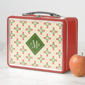 Monogram | Floral Pink & Green Quilt Folk Art (In situ)