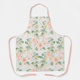 Monogram Floral Pink Peach Green Schort