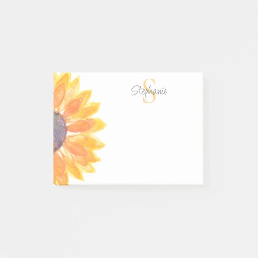 Monogram Floral Post-it® Notes (Voorkant)