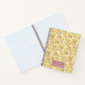 monogram Floral Print Notitieboek (Binnen)