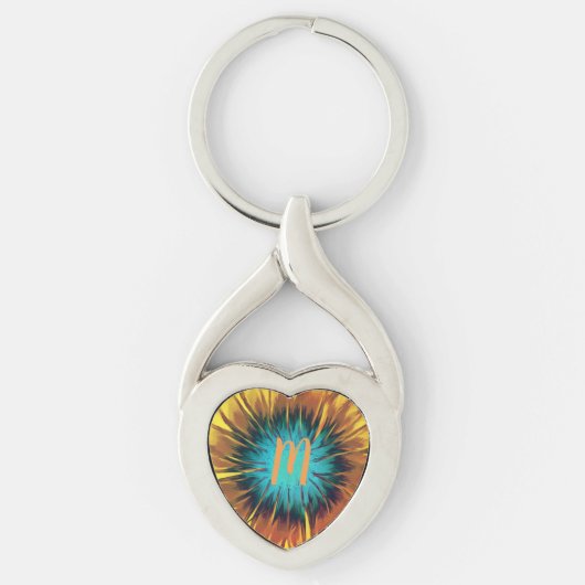 Monogram Floral Sleutelhanger (Voorkant)