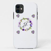 Monogram Floral Telefoon Case