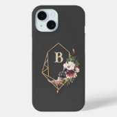 Monogram Floral Telefoon Case (Achterkant)