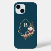Monogram Floral Telefoon Case (Achterkant)