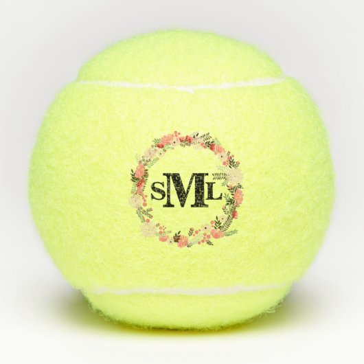 Monogram Floral Tennisballen (Voorkant)