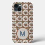  monogram Floral Terracotta Tiles Case-Mate iPhone Case (Achterkant)
