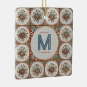  monogram Floral Terracotta Tiles Keramisch Ornament (Rechts)