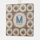  monogram Floral Terracotta Tiles Keramisch Ornament (Links)