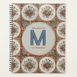  monogram Floral Terracotta Tiles Planner