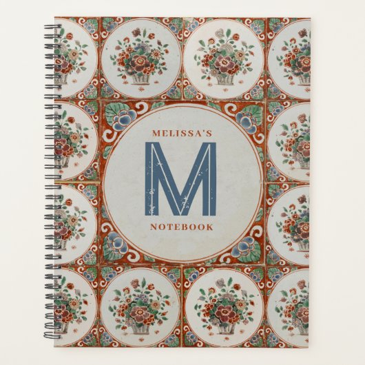  monogram Floral Terracotta Tiles Planner (Voorkant)