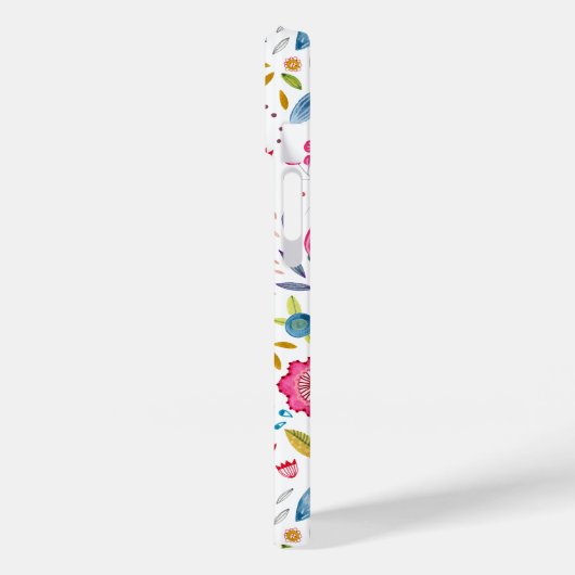 Monogram Floral Waterverf Case-Mate iPhone Case (Achterkant / Links)