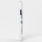 Monogram Floral Waterverf Wash Blue White Script Case-Mate iPhone Case (Achterkant/rechts)