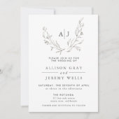 Monogram Floral Weddenschap (Voorkant)