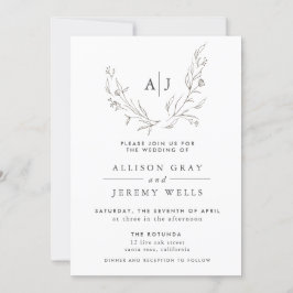 Monogram Floral Weddenschap