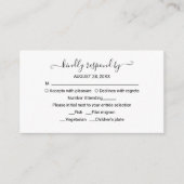 Monogram Floral Wedding RSVP Enclosure Kaart (Voorkant)