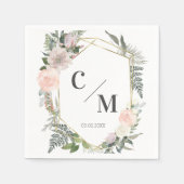 Monogram Floral Weddings Servet (Voorkant)