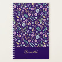 Monogram Floral Whimsical Boho Pattern Planner
