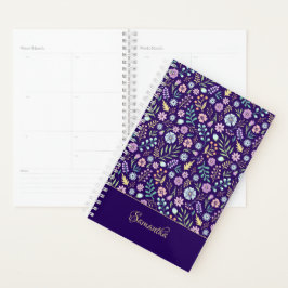 Monogram Floral Whimsical Boho Pattern Planner
