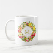 Monogram  Floral Wreat Mok (Links)