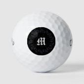 Monogram  Floral Wreath Golf Balls Golfballen (Voorkant)