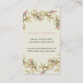 Monogram Floral Wreath Visitekaartje (Achterkant)