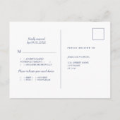 Monogram Floral Wreath Wedding Meal Choice RSVP Briefkaart (Achterkant)