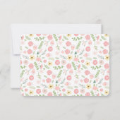 Monogram Floral Wreath Wedding RSVP Kaart (Achterkant)