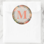Monogram, Floral Wreator Sticker (Tas)