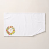 Monogram  Floral Wreator Towel Set Bad Handdoek (Handdoek)