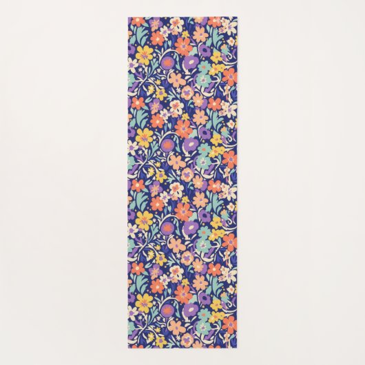 Monogram Floral Yoga Mat - Custom Initial Mat (Achterkant)