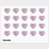 Monogram Floral Z Hart Sticker (Vel)